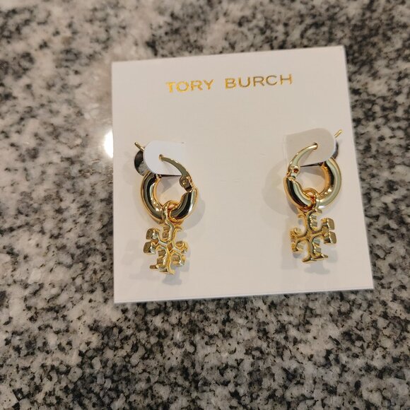 Tory Burch Double T Earrings, come on card. - Picture 14 of 15